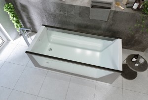 Акриловая ванна Marka One Neo 01нео1775с2с 2 стекла матовое серое 170*75 см